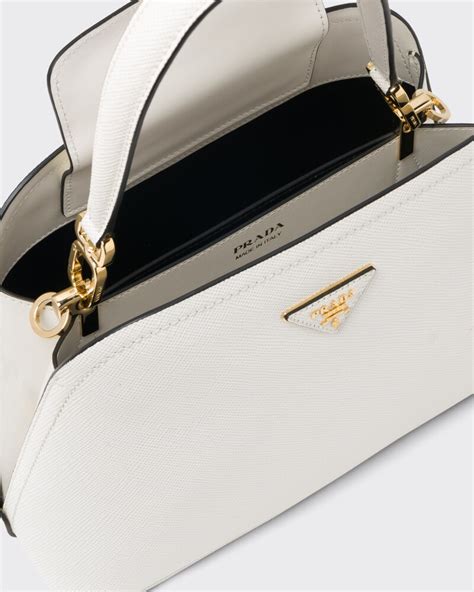 prada matinee saffiano|White Medium Saffiano Leather Prada Matinée Bag .